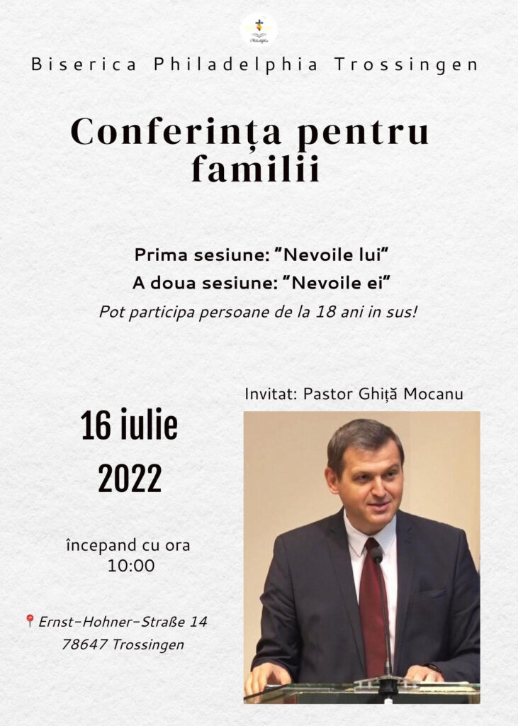 Conferinta familii iulie 2022