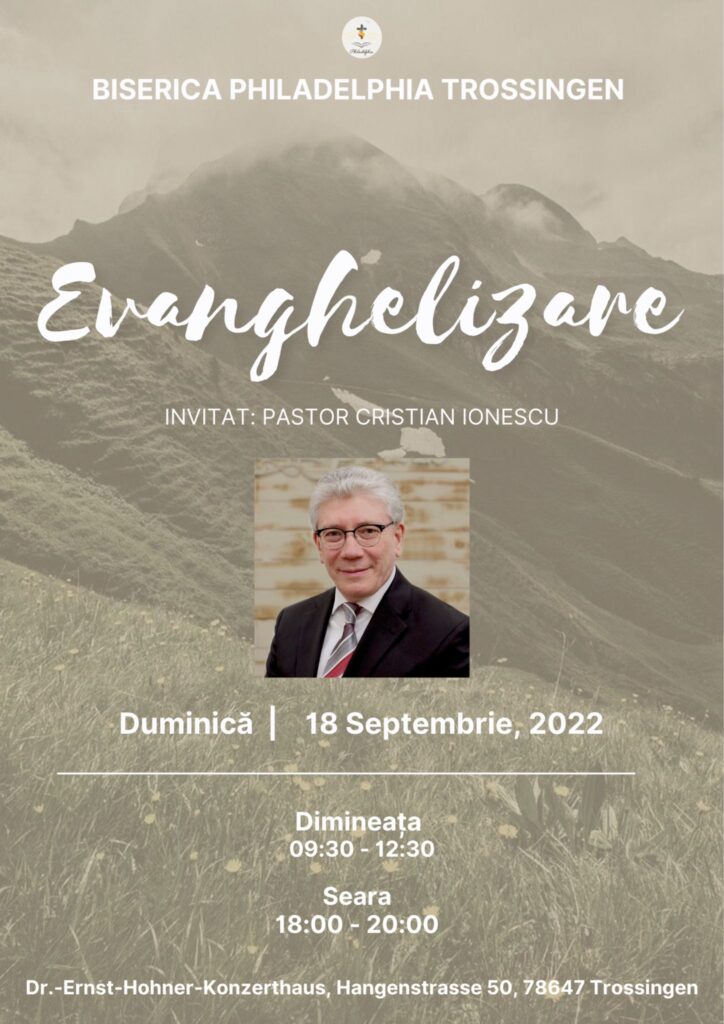 Evanghelizare septembrie 2022